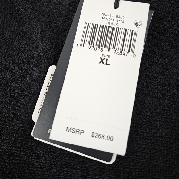 New Ralph Lauren Men's Black White Glen Plaid Hooded Golf Zip Jacket Size XL - Picture 3 of 11